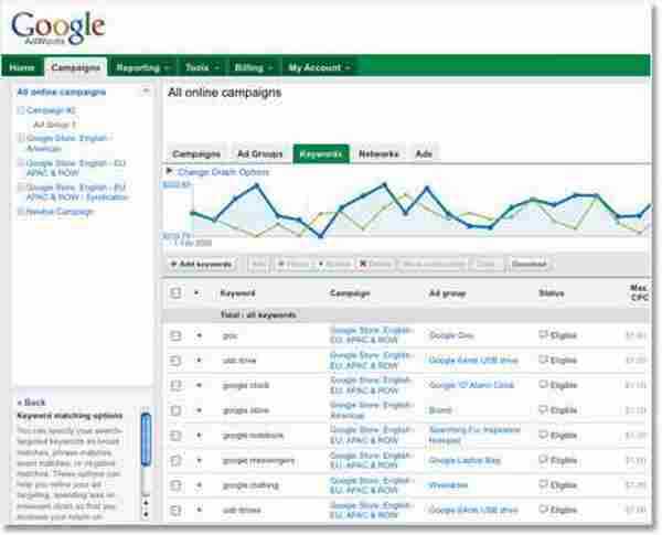 试用 Google AdWords 新界面