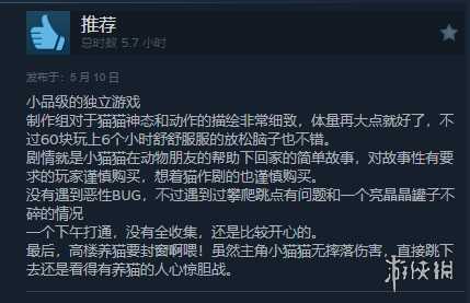 《小猫咪大城市》Steam”好评如潮”！好评率高达95%