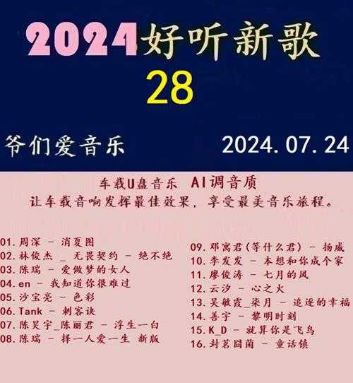 群星《2024好听新歌28》AI调整音效【WAV分轨】