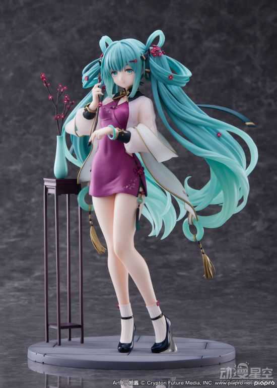 初音未来2023春节手办 旗袍短裙尽显绝美好身材