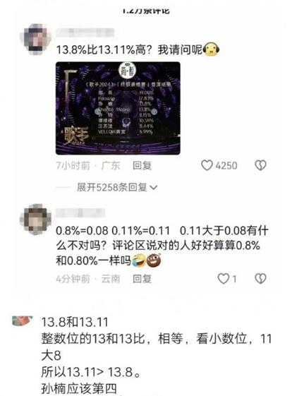 《歌手》排名引热议！13.8和13.11哪个大？