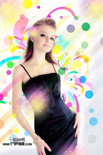 photoshop合成炫丽时尚的美女海报效果