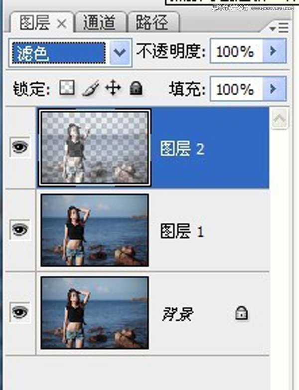 Photoshop为海边美女照片调出通透的柔肤效果